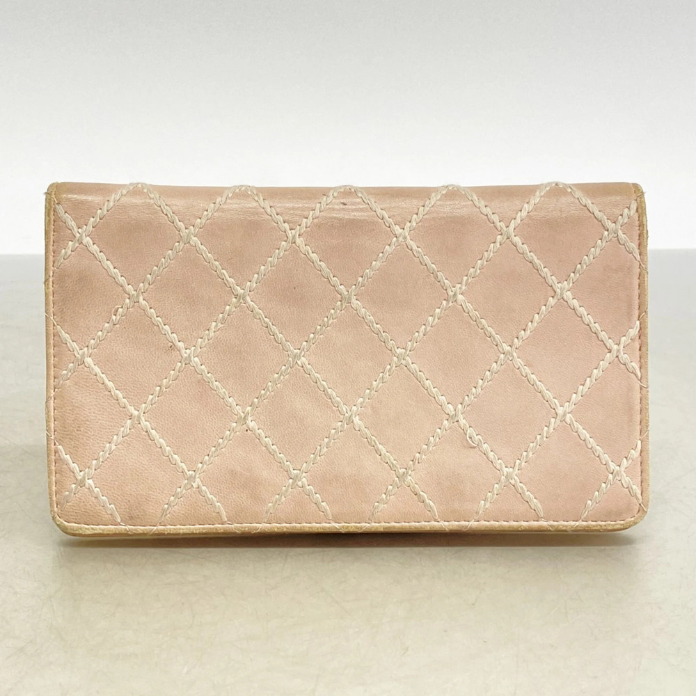 CHANEL Pink Lambskin Leather Wallet - Picture 9 of 9